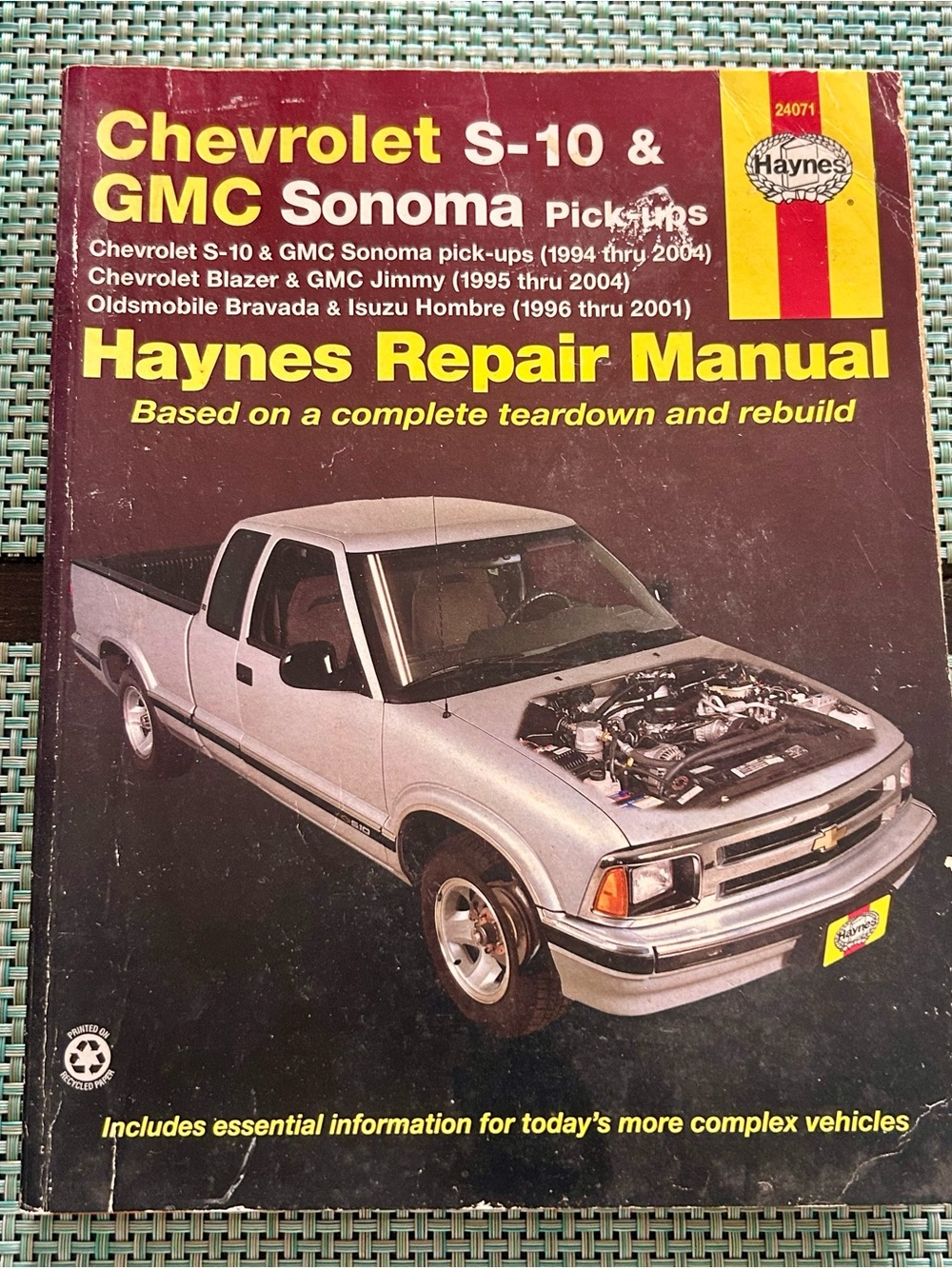 Haynes Repair Manual - Chevrolet S-10 & GMC Sonoma